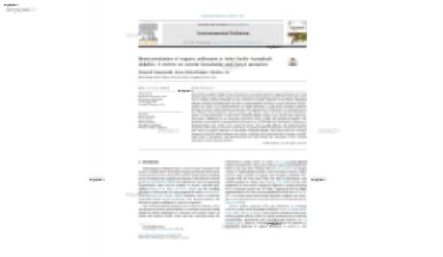 Bioaccumulation of organic pollutants in Indo-Pacific humpback dolphin: A review on current knowledge and future prospects